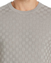 Square Pattern Crew Neck Sweater (Drizzle) 