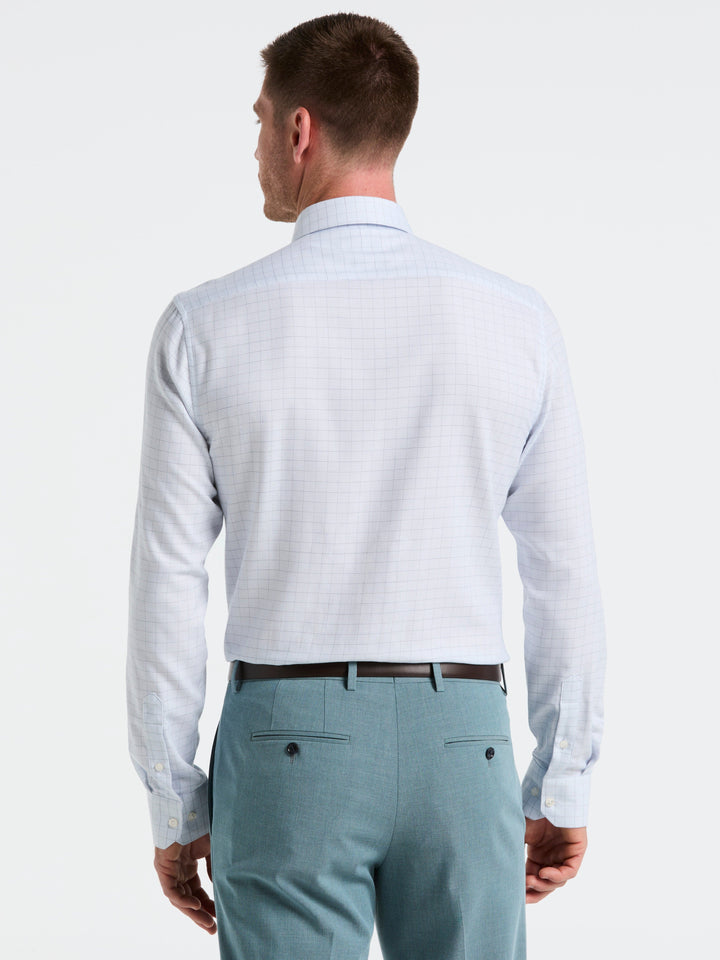 Stretch Checkered Shirt (Indigo) 