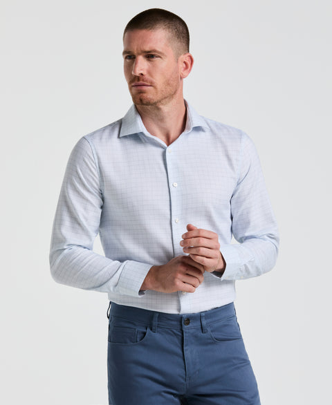 Stretch Checkered Shirt (Indigo) 