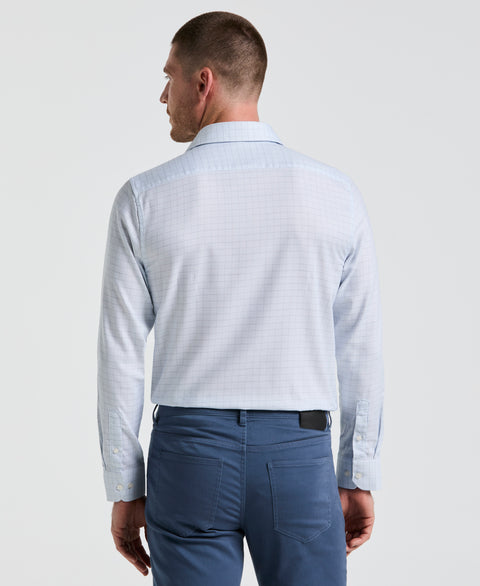 Stretch Checkered Shirt (Indigo) 