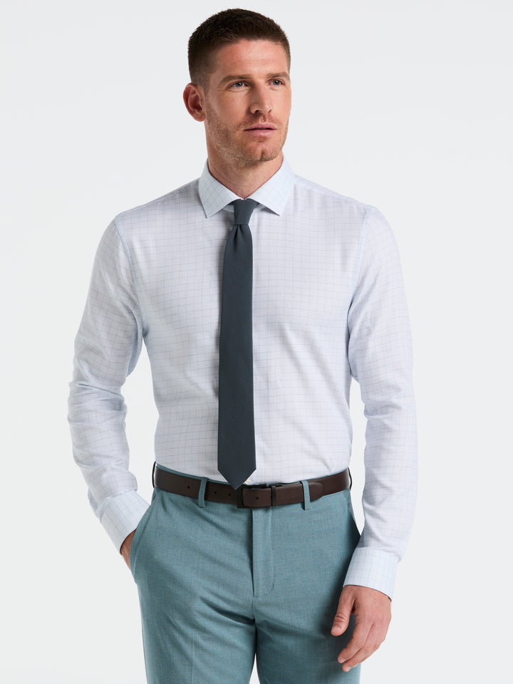 Stretch Checkered Shirt (Indigo) 