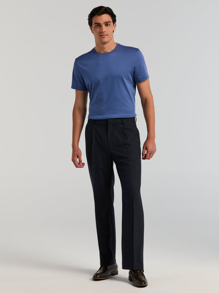 Classic Pleated Suit Pants (Dark Sapphire) 