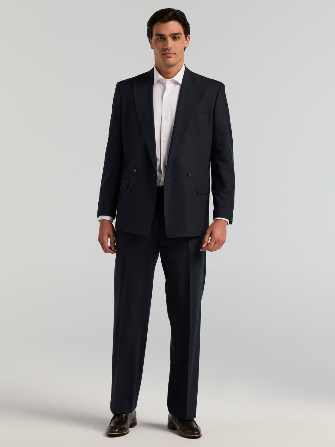 Double Breasted Suit Jacket - Stretch (Dark Sapphire) 