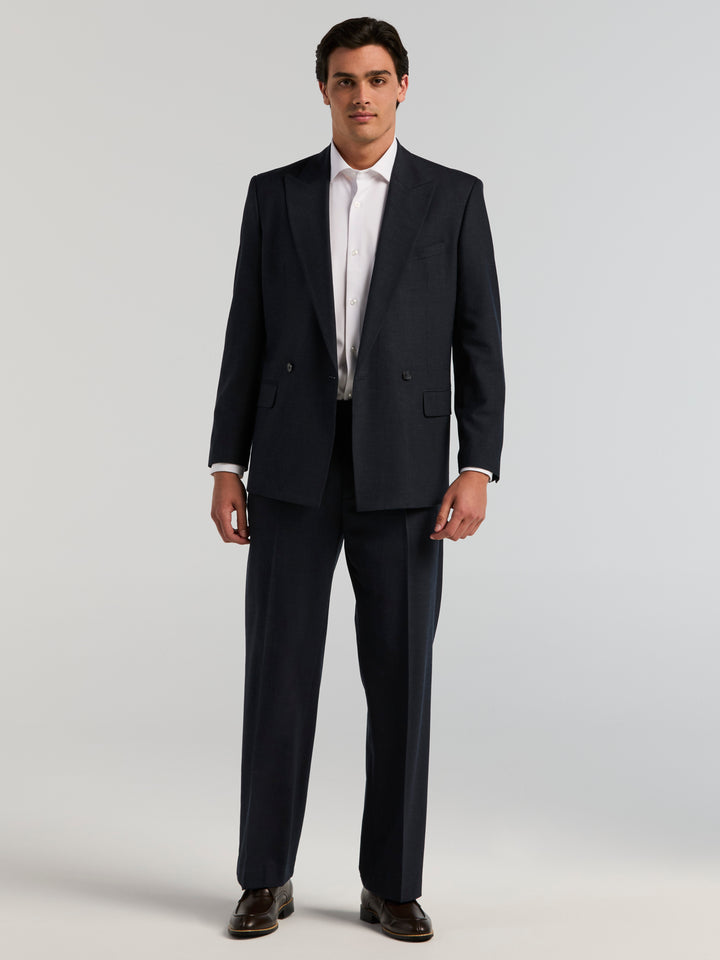 Double Breasted Suit Jacket - Stretch (Dark Sapphire) 