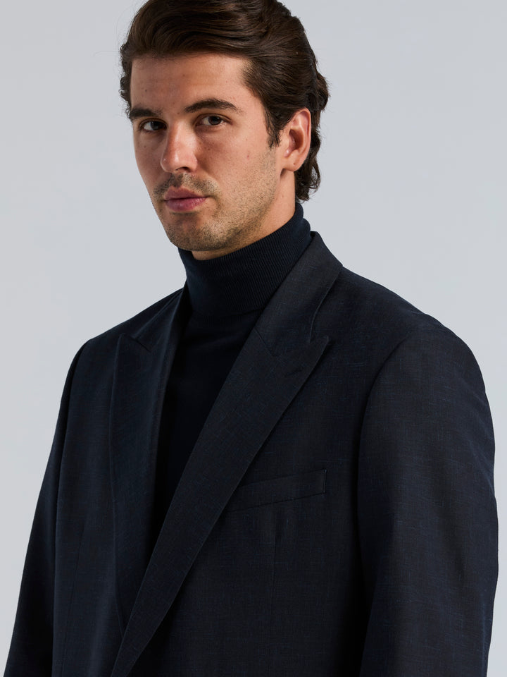 Stretch Double Breasted Suit Jacket