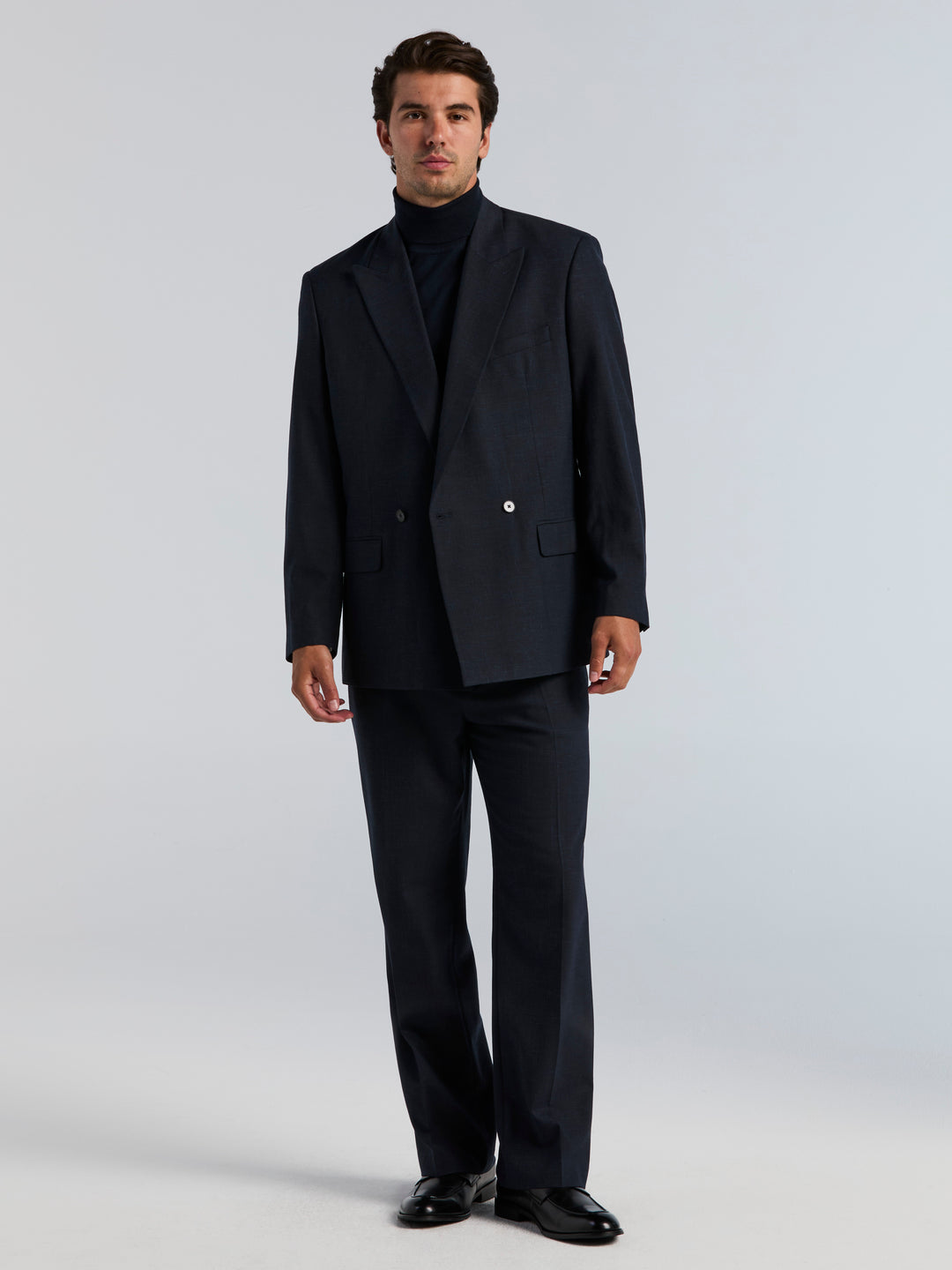 Stretch Double Breasted Suit Jacket