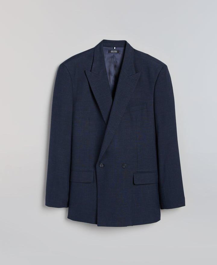 Stretch Double Breasted Suit Jacket