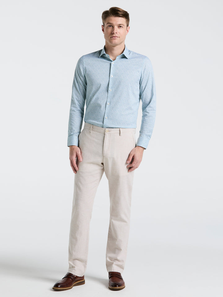 Stretch Floral Print Shirt (Marina) 