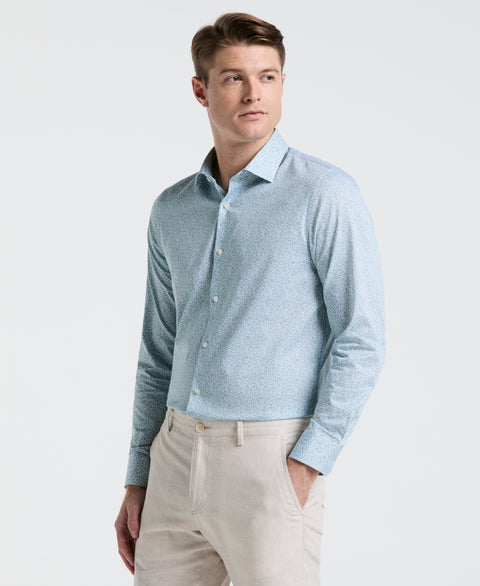 Stretch Floral Print Shirt (Marina) 