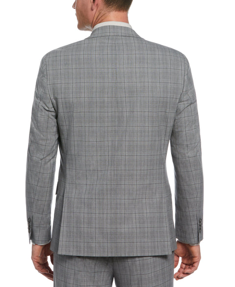 Classic Grey Stretch Plaid Suit