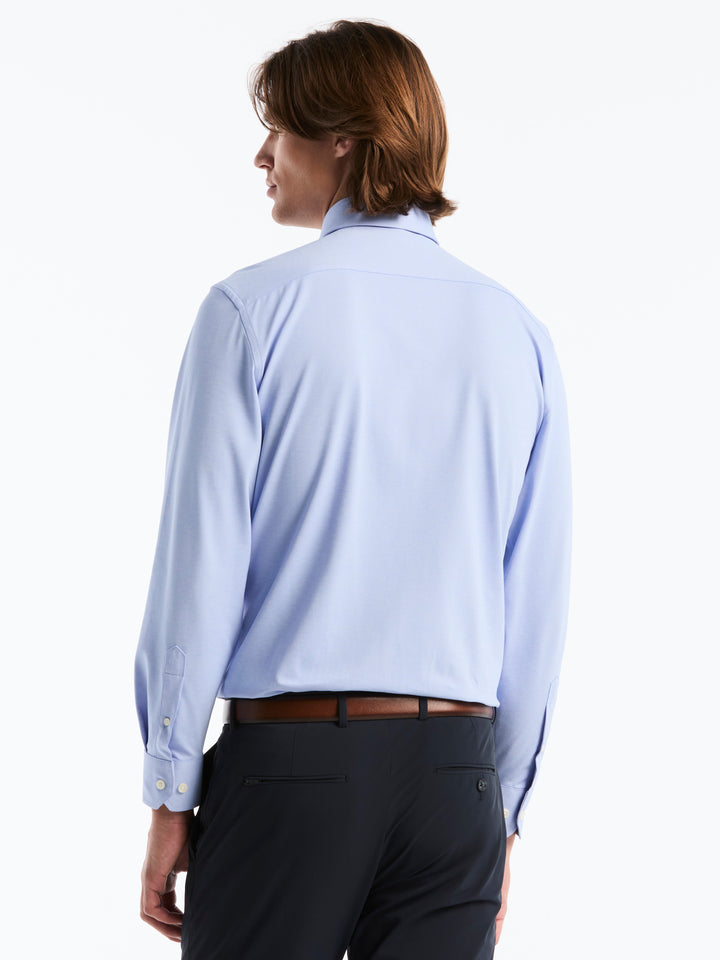 Stretch Knit Dress Shirt (Lt. Blue) 