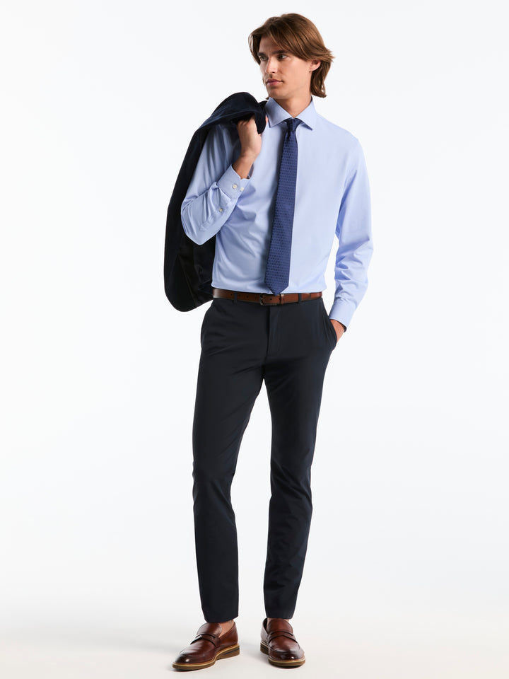 Stretch Knit Dress Shirt (Lt. Blue) 