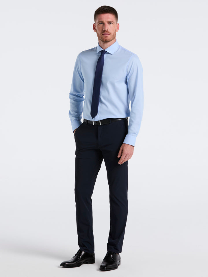 Stretch Micro Geo Print Shirt (Blue) 
