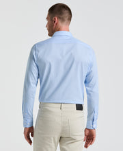 Stretch Micro Geo Print Shirt (Blue) 