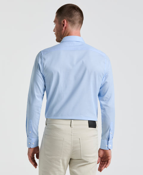 Stretch Micro Geo Print Shirt (Blue) 