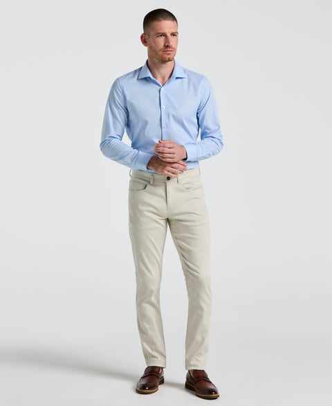 Stretch Micro Geo Print Shirt (Blue) 