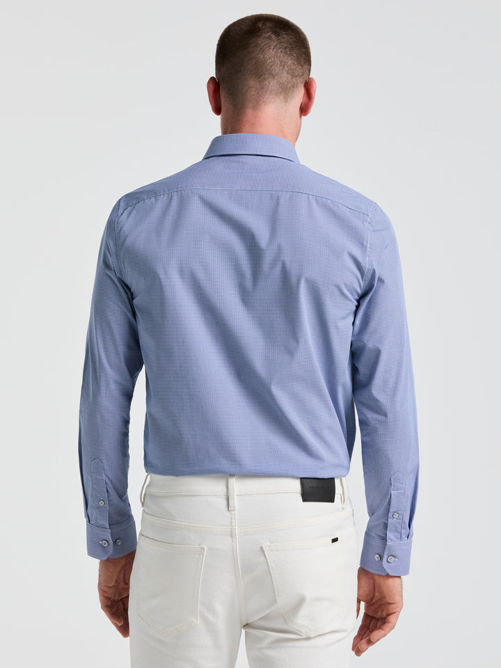 Stretch Micro Gingham Shirt (Denim) 