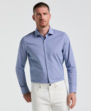Stretch Micro Gingham Shirt (Denim) 