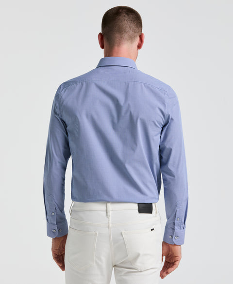 Stretch Micro Gingham Shirt (Denim) 