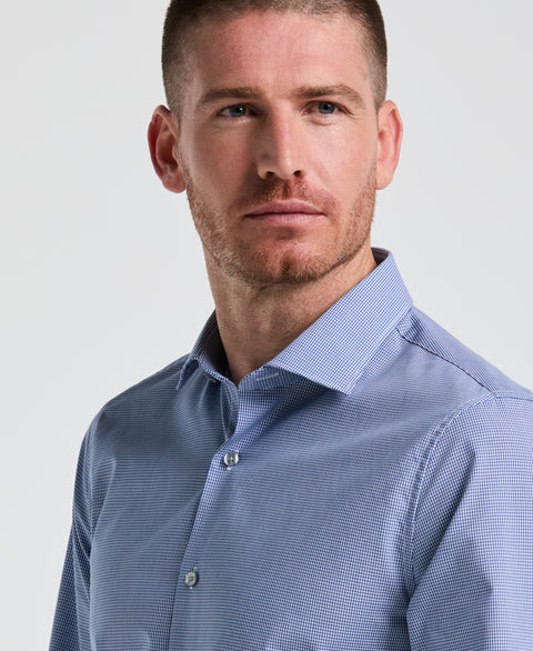 Stretch Micro Gingham Shirt (Denim) 
