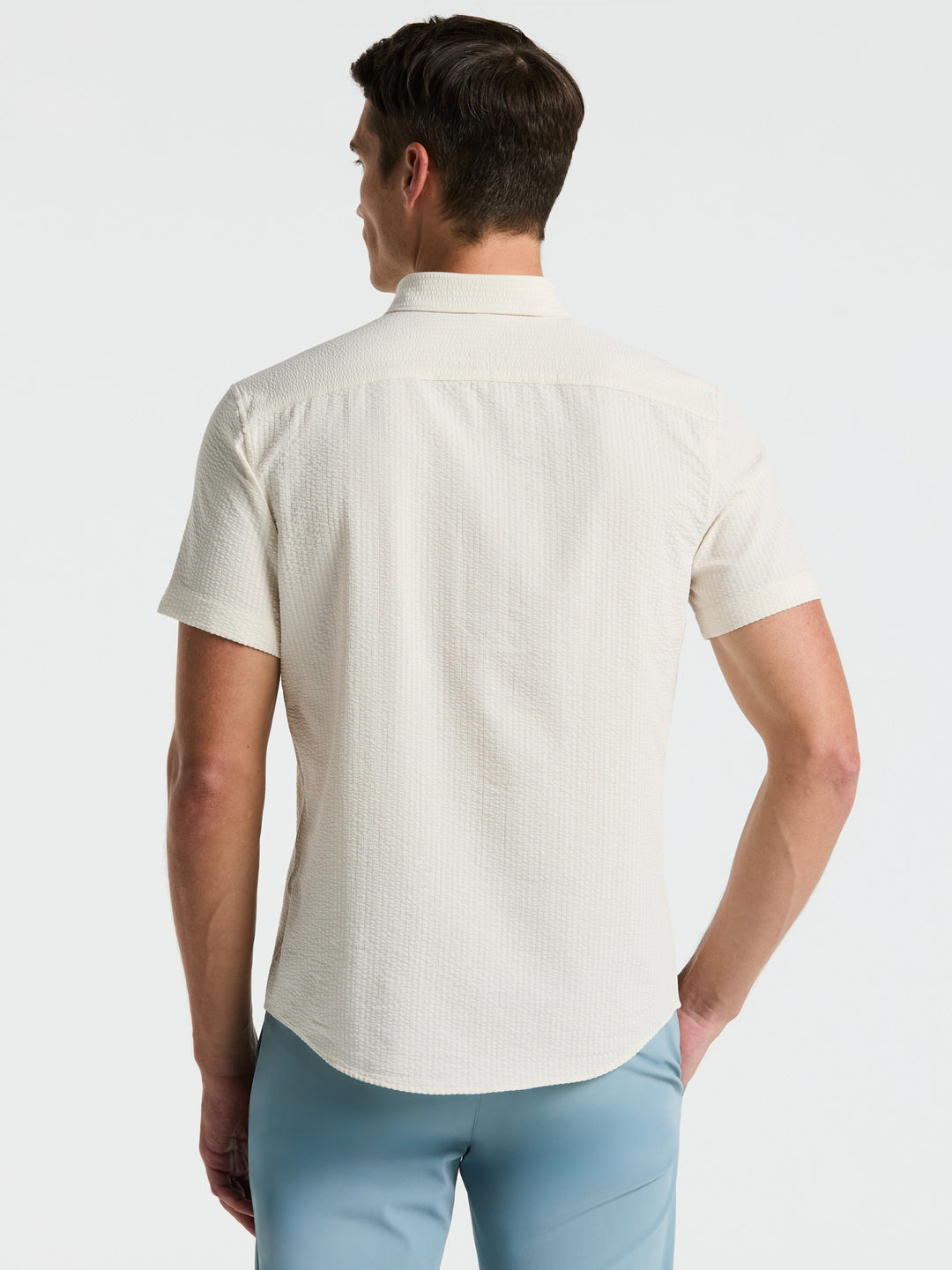 Solid Seersucker Slim Fit Shirt (Birch)