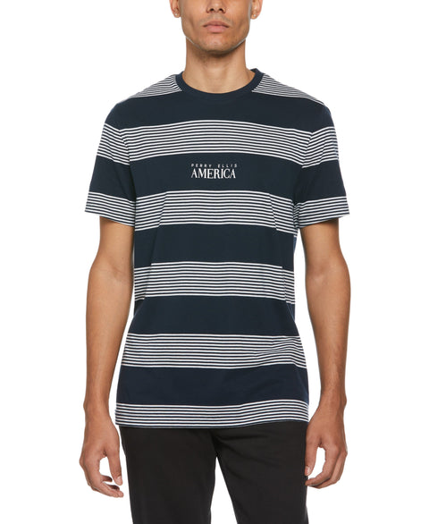 Stripe Jersey T-Shirt (Dark Sapphire) 