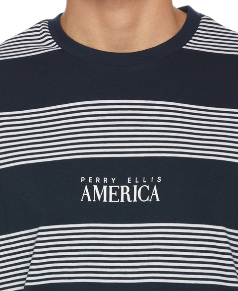 Stripe Jersey T-Shirt (Dark Sapphire) 