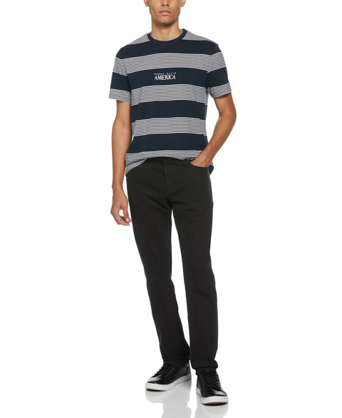 Stripe Jersey T-Shirt (Dark Sapphire) 