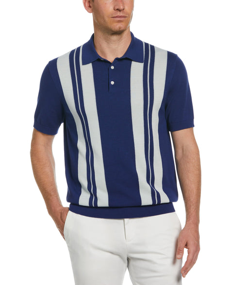 Striped Polo Sweater (Blueprint) 