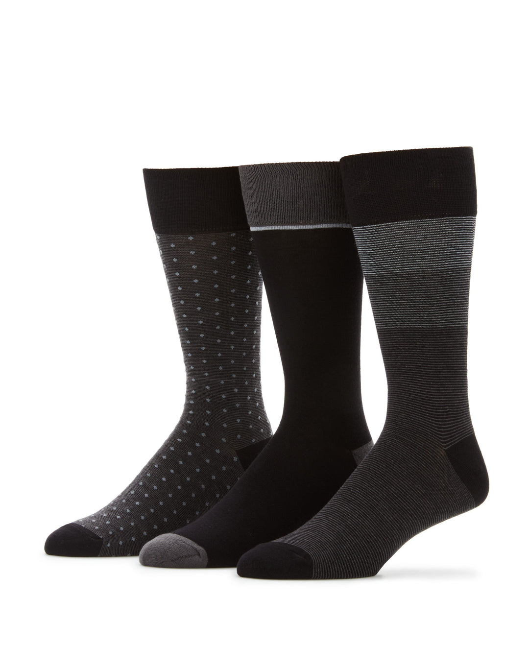 Superior Soft Luxury Stripe Color Block Socks (Black) 