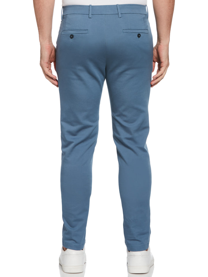 Slim Fit Dobby Flat Front Stretch Chino (Copen Blue) 