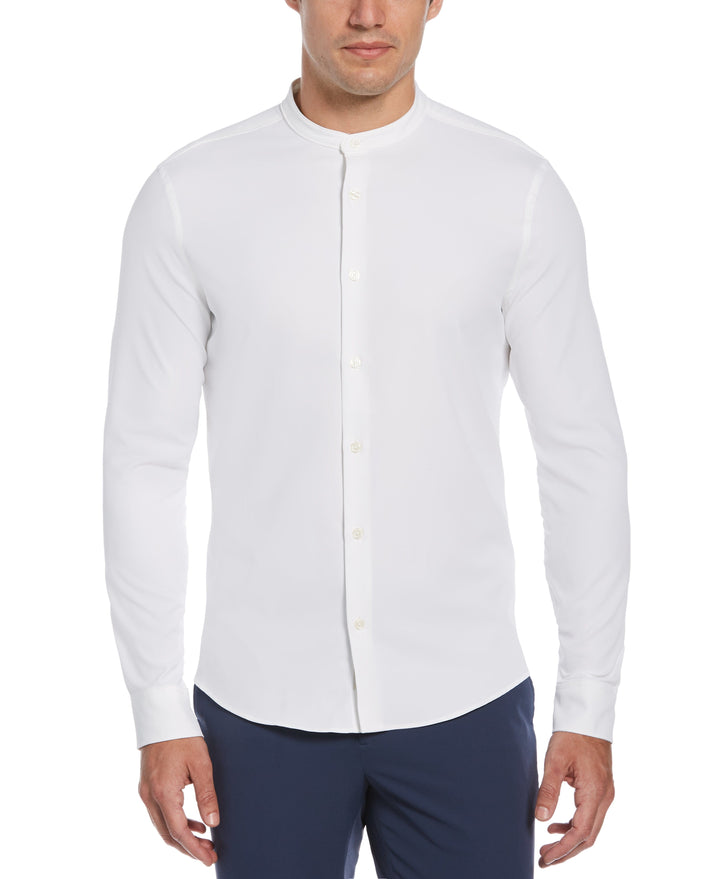 Tall Untucked Total Stretch Slim Fit Banded Collar Shirt