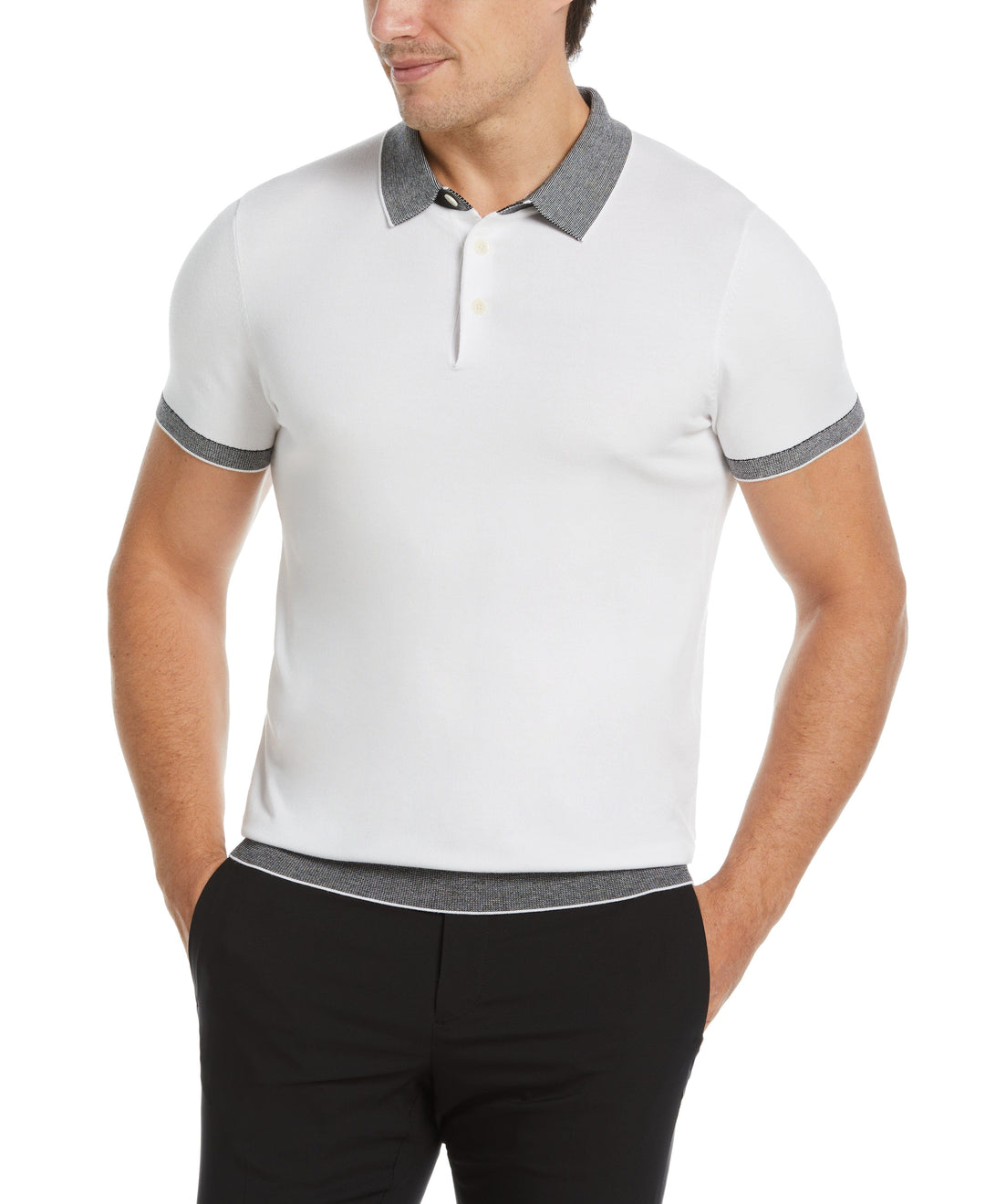 Tech Polo Sweater (Bright White) 