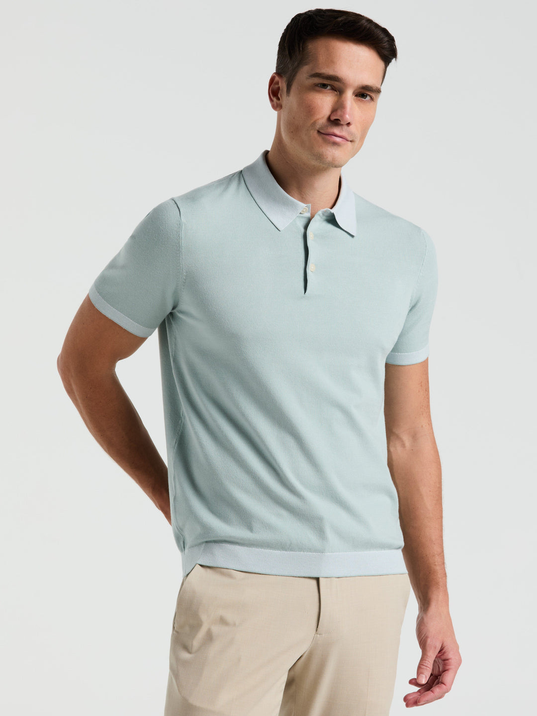 Tech Polo Sweater (Gray Mist) 