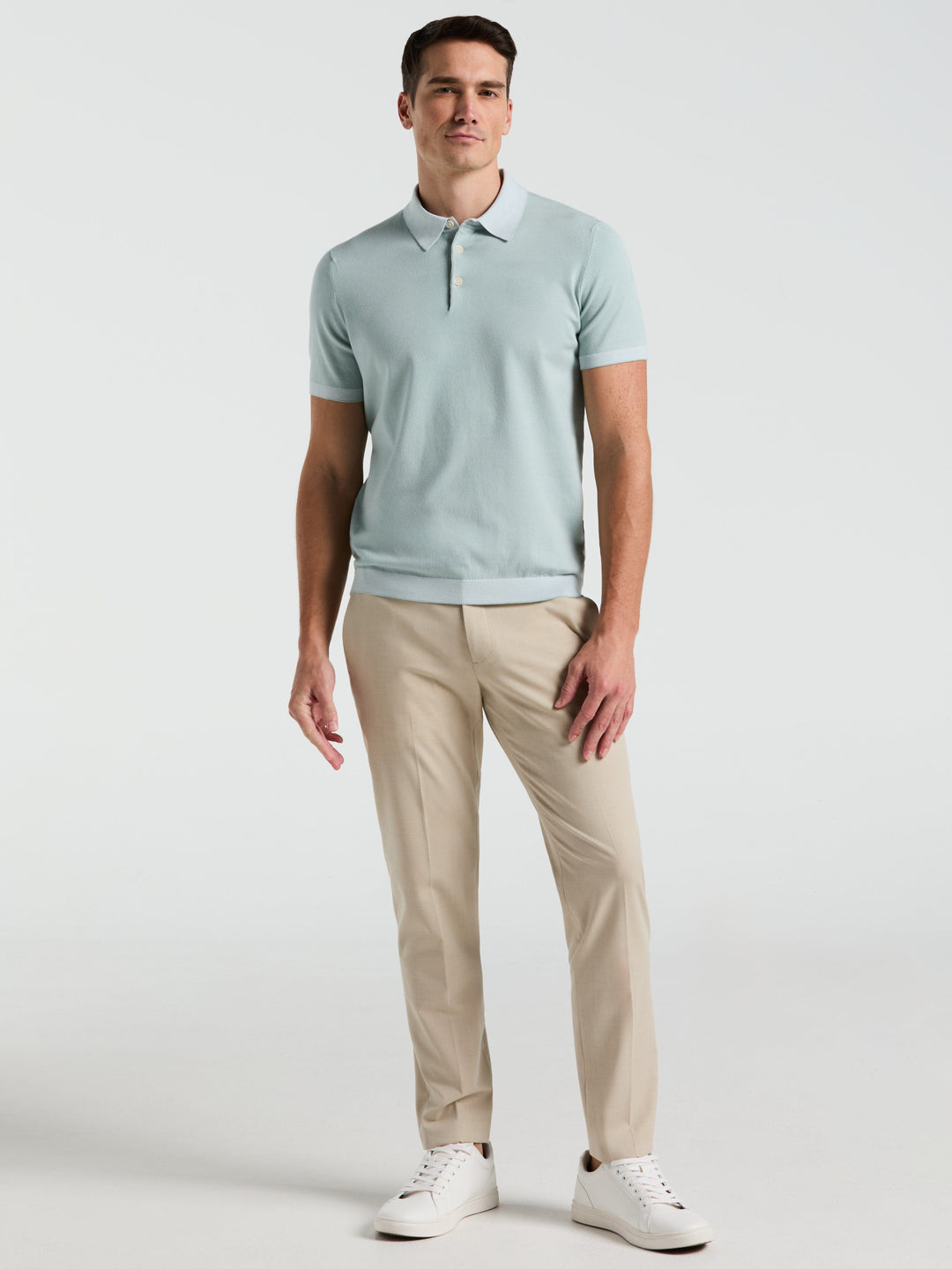 Tech Polo Sweater (Gray Mist) 