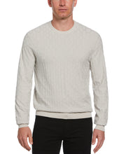 Tech Knit Geo Print Crew Neck Sweater (Vapor Blue) 