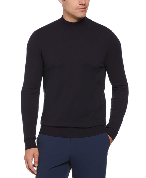 Tech Mock Neck Pullover Sweater (Dark Sapphire) 