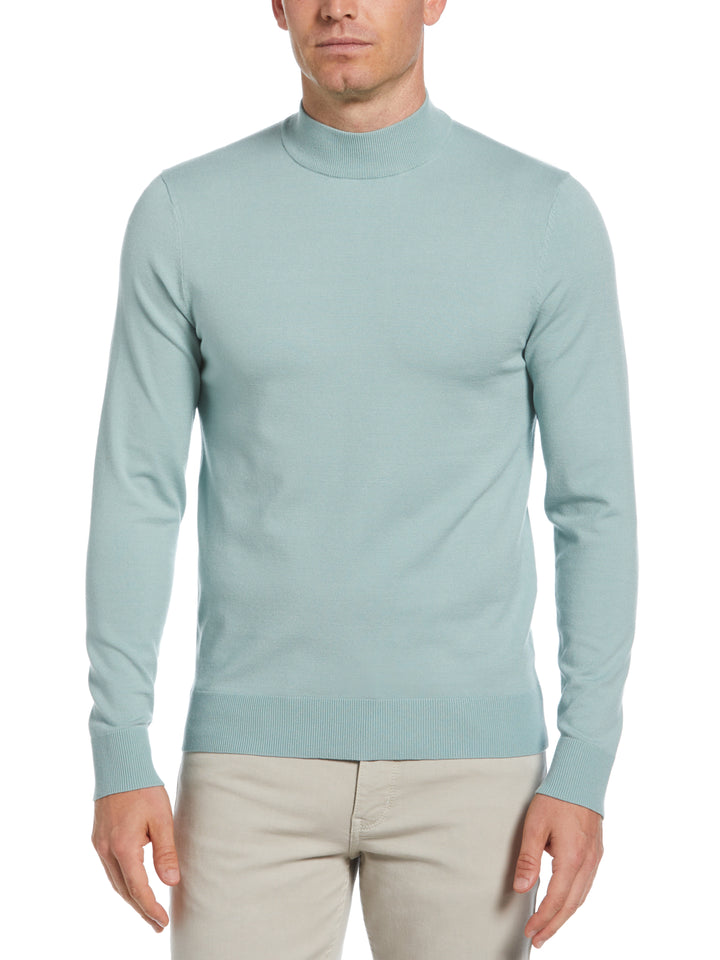 Tech Mock Neck Pullover Sweater (Gray Mist) 