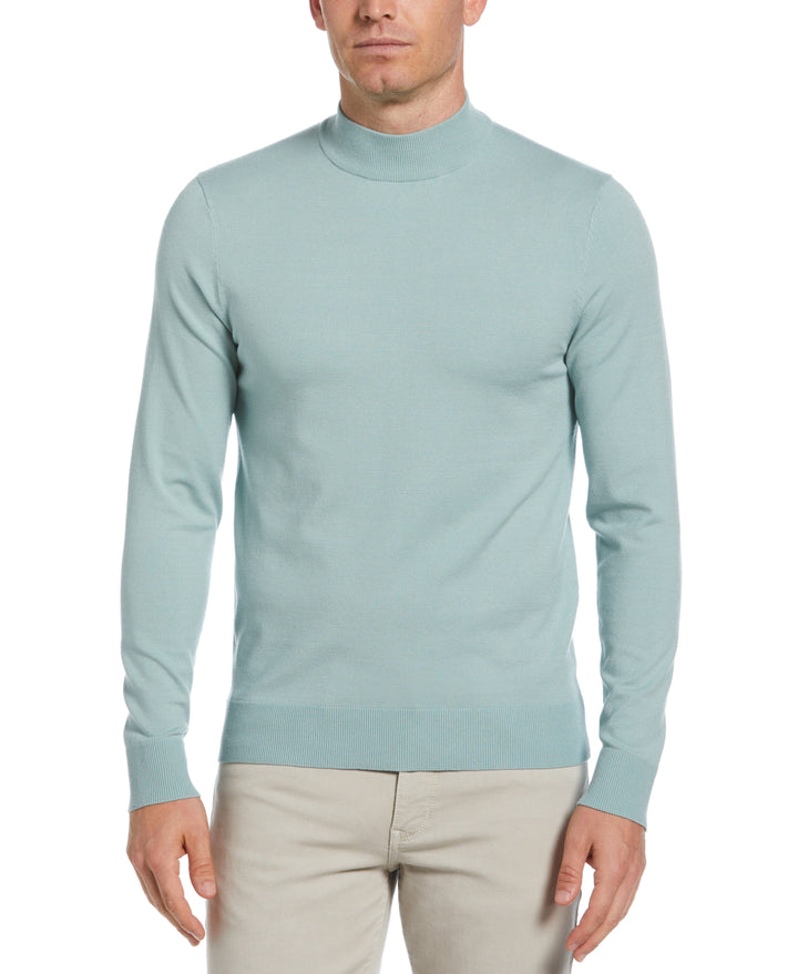 Tech Mock Neck Pullover Sweater (Gray Mist) 
