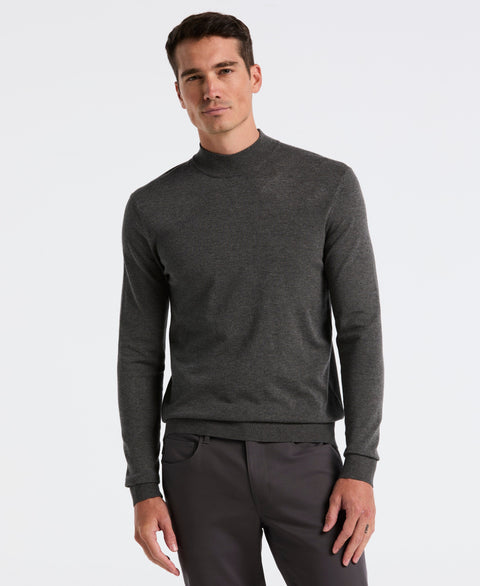Tech Mock Neck Pullover Sweater (Lava Smoke Htr) 