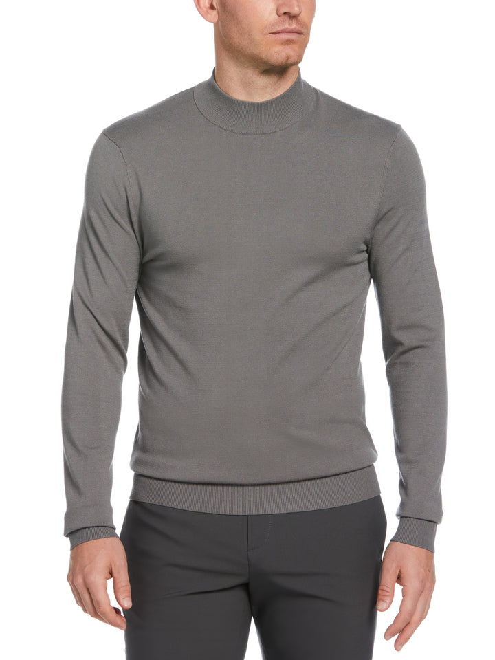 Tech Mock Neck Pullover Sweater (Steel Gray) 