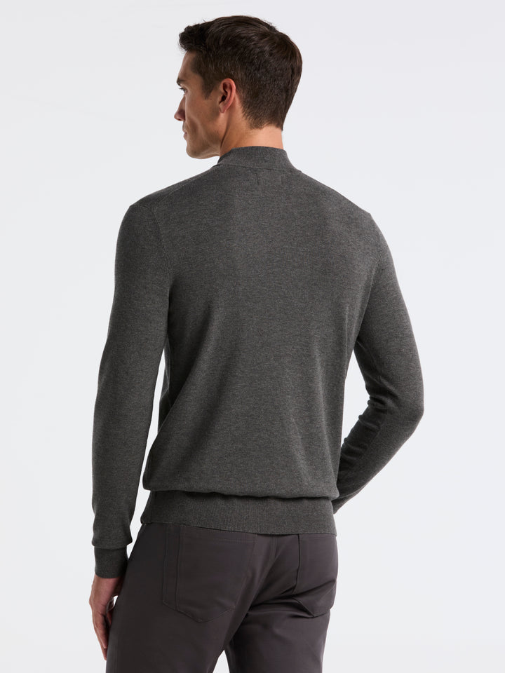 Tech Mock Neck Pullover Sweater (Lava Smoke Htr) 