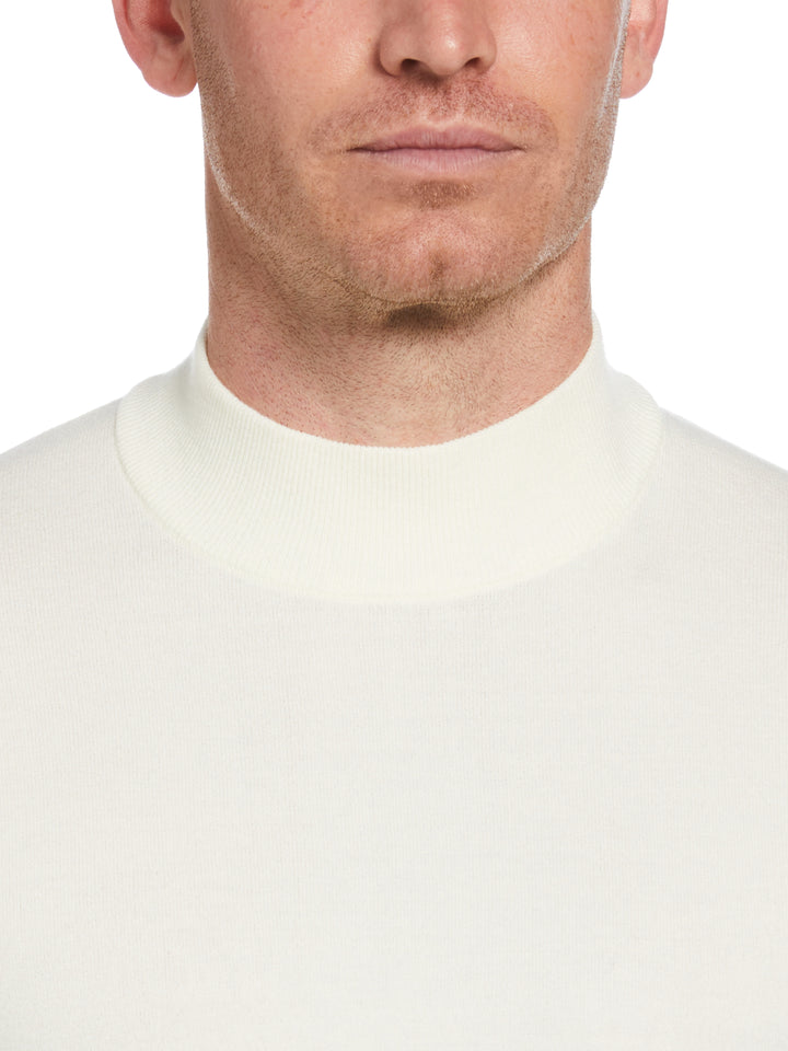 Tech Mock Neck Pullover Sweater (Egret) 
