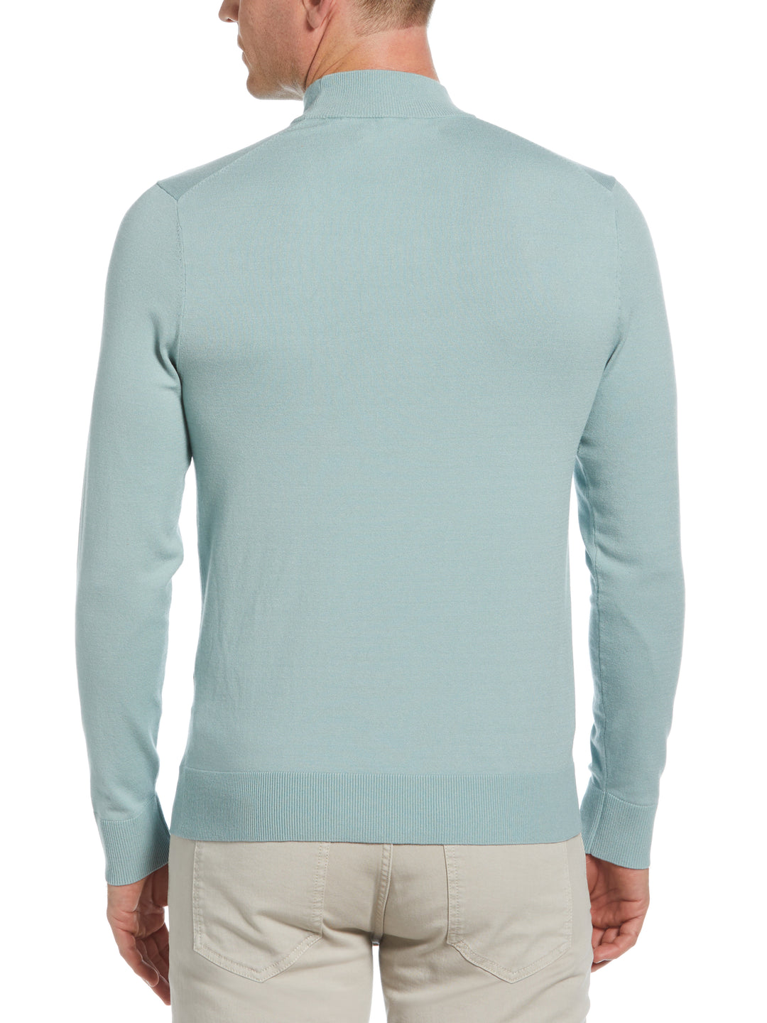 Tech Mock Neck Pullover Sweater (Gray Mist) 