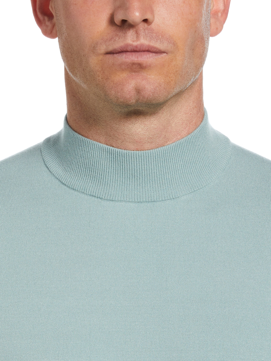 Tech Mock Neck Pullover Sweater (Gray Mist) 