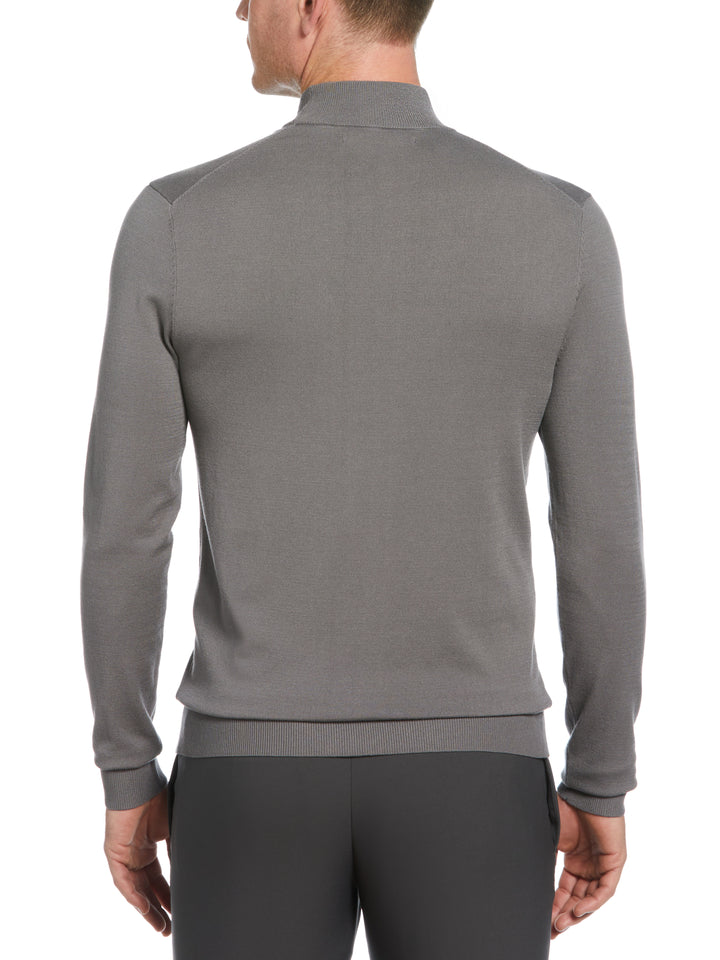 Tech Mock Neck Pullover Sweater (Steel Gray) 