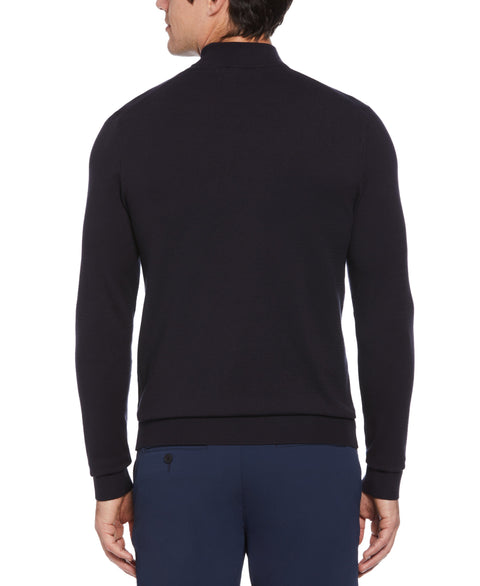 Tech Mock Neck Pullover Sweater (Dark Sapphire) 