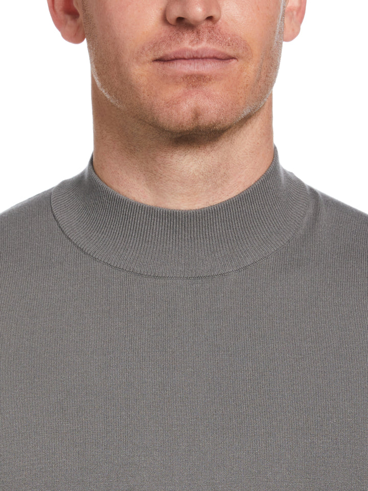 Tech Mock Neck Pullover Sweater (Steel Gray) 
