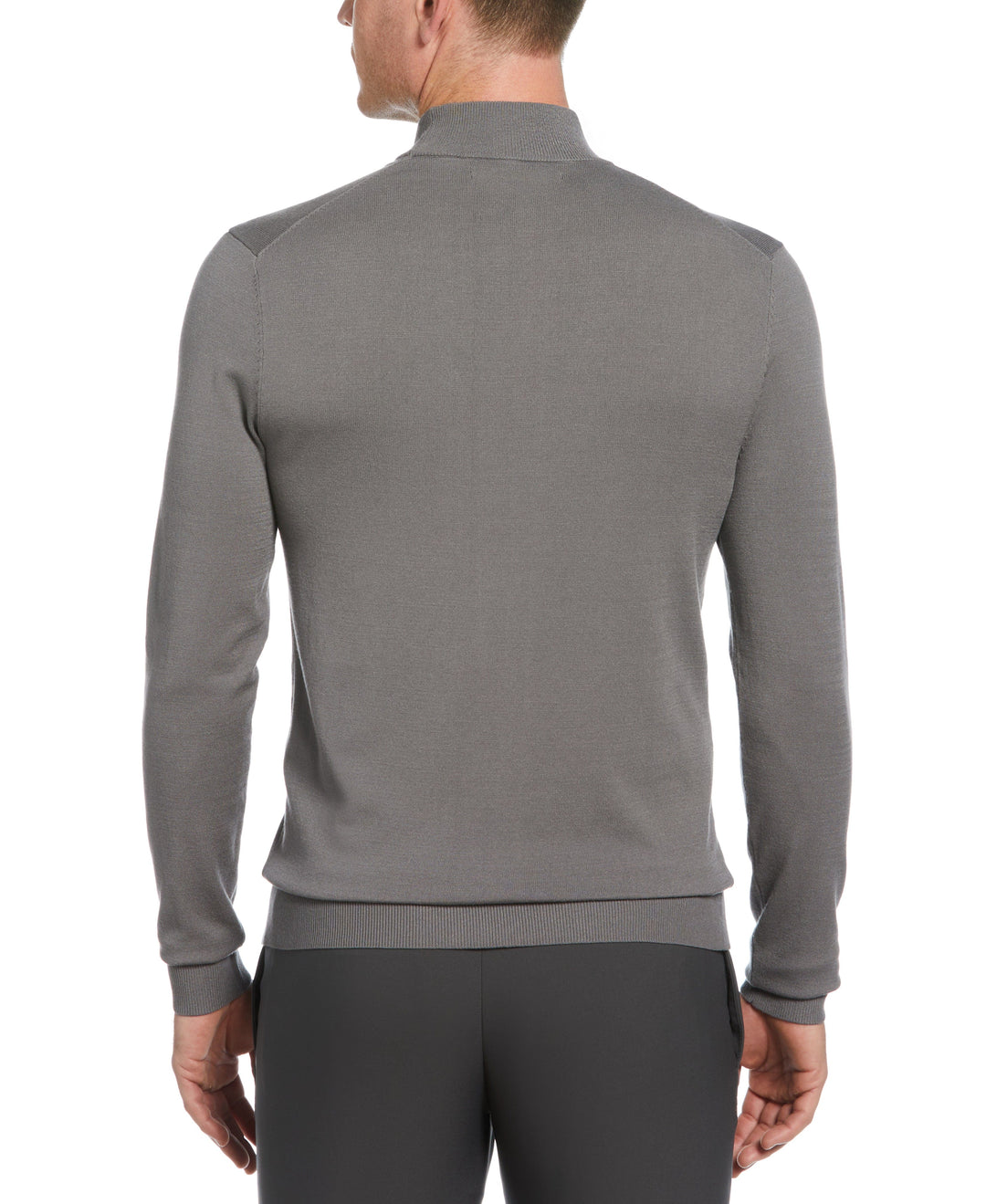 Tech Mock Neck Pullover Sweater (Steel Gray) 