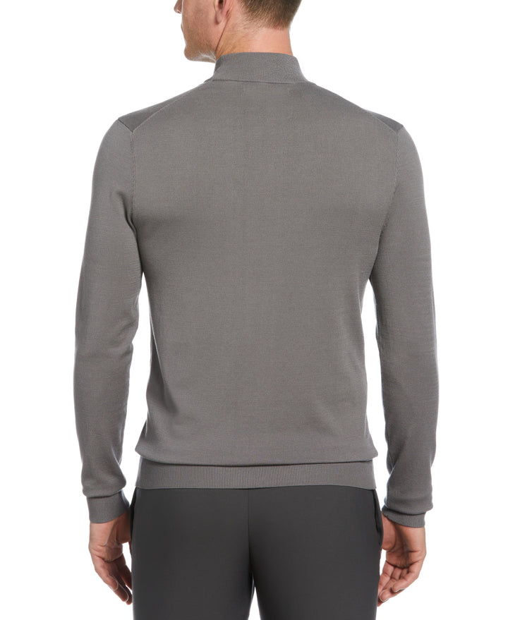 Tech Mock Neck Pullover Sweater (Steel Gray) 